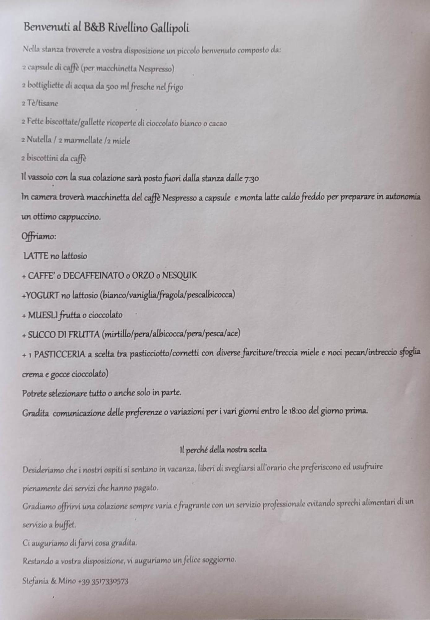 B&B Rivellino Gallipoli Bagian luar foto